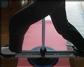 トレーニング中の姉の足