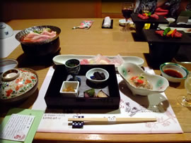 温泉旅館の食事