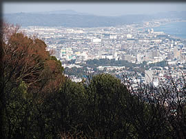 一夜城から見た小田原城