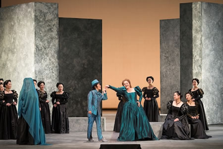 聖なる愚か者パルジファルを誘惑しようとする花の乙女たち