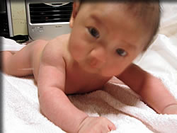 うつ伏せに挑戦!