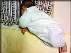 倒れたお地蔵さん