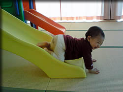 顔面すべり台・・