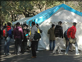 渋谷公園の“派遣村”