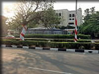 紅白のデコレーション