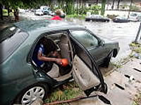 カローラの水没