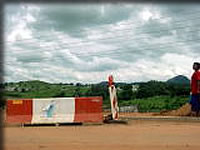 アブジャの空港で