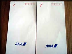 全日空のチケット