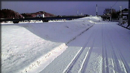 雪景色のコース