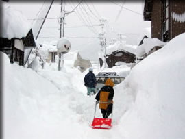 雪かたしの様子
