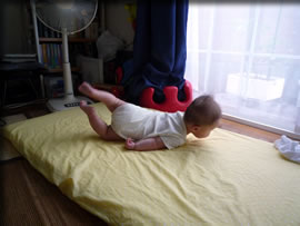 初めての寝返り成功!