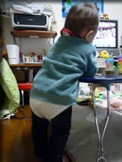 肌着を上に出してみた