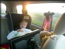 ひびさんは夢の中・・・in車。