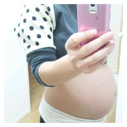 9ヶ月のお腹写真☆