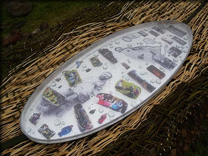 “水滴”アクリルの楕円箱