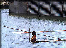 ダッカ近郊の道路にて