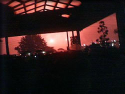 屋根付き花火観覧席