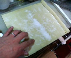 手巻きラーメンを広げた状態