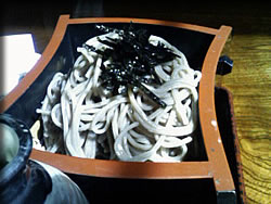ザル蕎麦のアップ