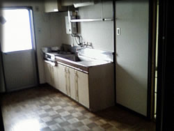 アパートの台所です
