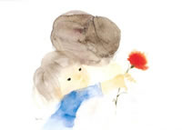 カーネーションの母と子