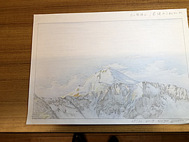 会津磐梯山のスケッチ：山本二三