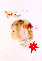 ポインセチアと少女